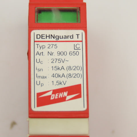 Dehn Art Nr. 900 650 Type 275 DEHNguard Modular Surge Arrestor 275V 50/60Hz
