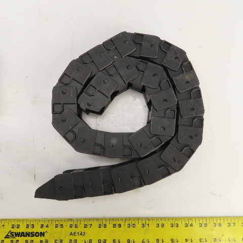 OKSO 0450.22 43" OAL Cable Carrier Energy Drag Chain 1.5" x 1" ID Lot Of 2