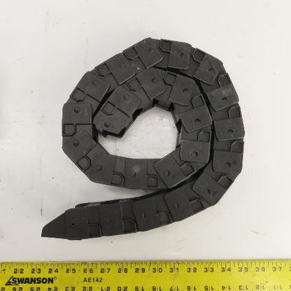 OKSO 0450.22 43" OAL Cable Carrier Energy Drag Chain 1.5" x 1" ID Lot Of 2