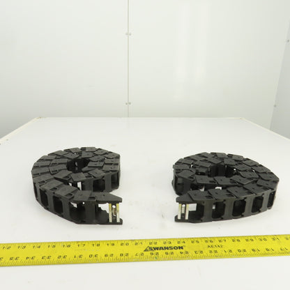 OKSO 0450.22 43" OAL Cable Carrier Energy Drag Chain 1.5" x 1" ID Lot Of 2