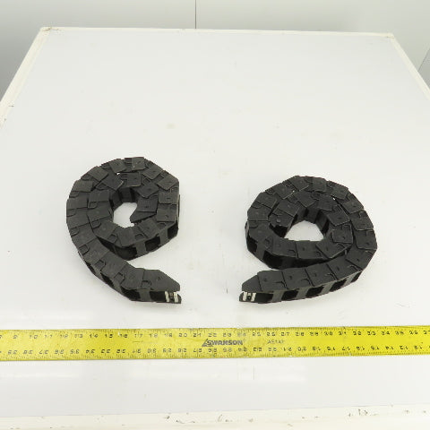 OKSO 0450.22 43" OAL Cable Carrier Energy Drag Chain 1.5" x 1" ID Lot Of 2