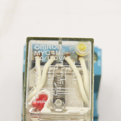 Omron MYQ4N 110/120VAC Relay Module W/ Socket Base