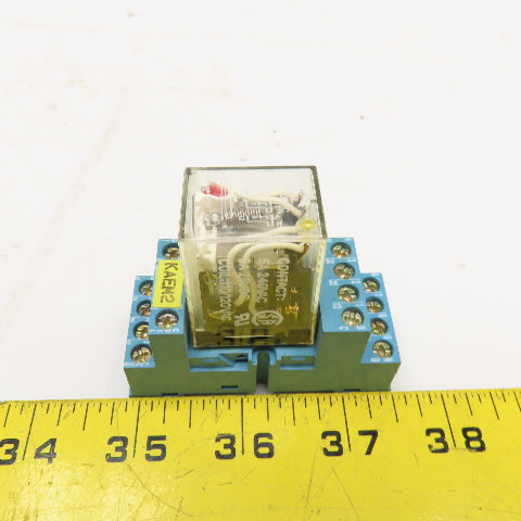 Omron MYQ4N 110/120VAC Relay Module W/ Socket Base