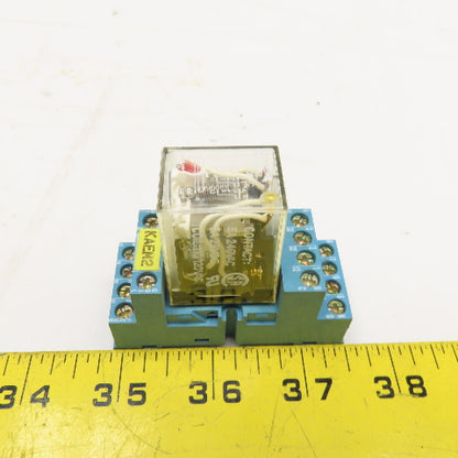 Omron MYQ4N 110/120VAC Relay Module W/ Socket Base
