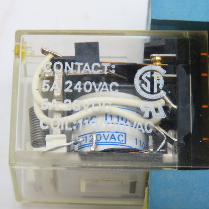 Omron MYQ4N 110/120VAC Relay Module W/ Socket Base