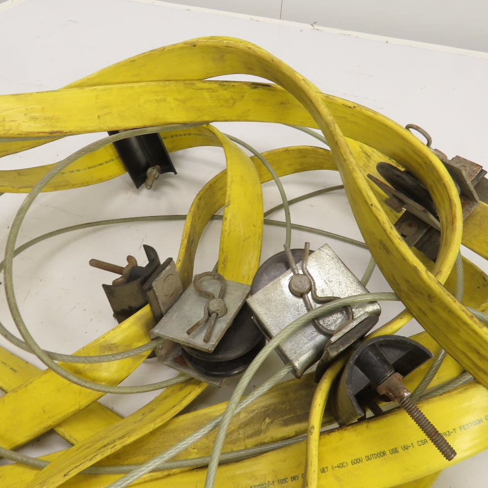 Flat-Flex 26' OAL Festoon Cable Carrier Travel System Kit 8-Cond 12AWG 600V