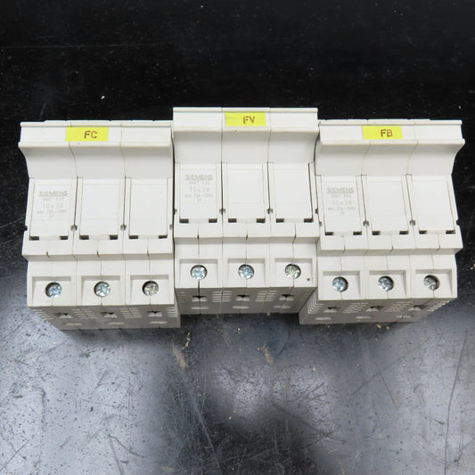 Siemens 3NW7 030 25A 500V 3 Pole Fuse Holder Lot Of 3