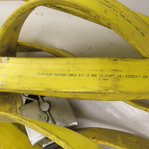 Flat-Flex 41' OAL Festoon Cable Carrier Travel System Kit 8-Cond 12AWG 600V