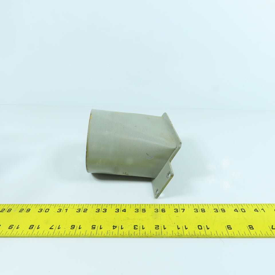 4" Round x 4-1/4" x 2-1/4" Rectangular Steel Vacuum Duct Suction Adapter