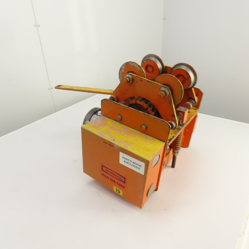 Saturn Engineering 1/2 Ton Power Beam Hoist Tractor Drive Trolley 19FPM 3PH