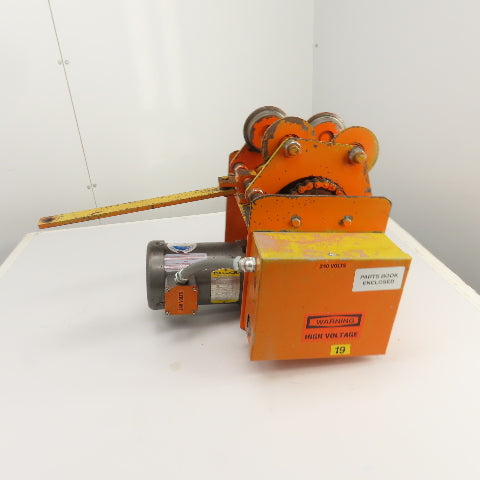 Saturn Engineering 1/2 Ton Power Beam Hoist Tractor Drive Trolley 19FPM 3PH
