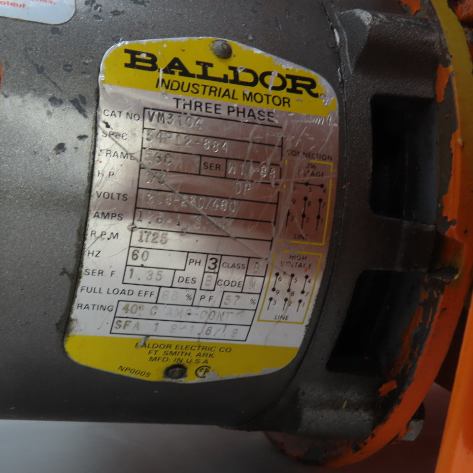 Saturn Engineering 1/2 Ton Power Beam Hoist Tractor Drive Trolley 19FPM 3PH