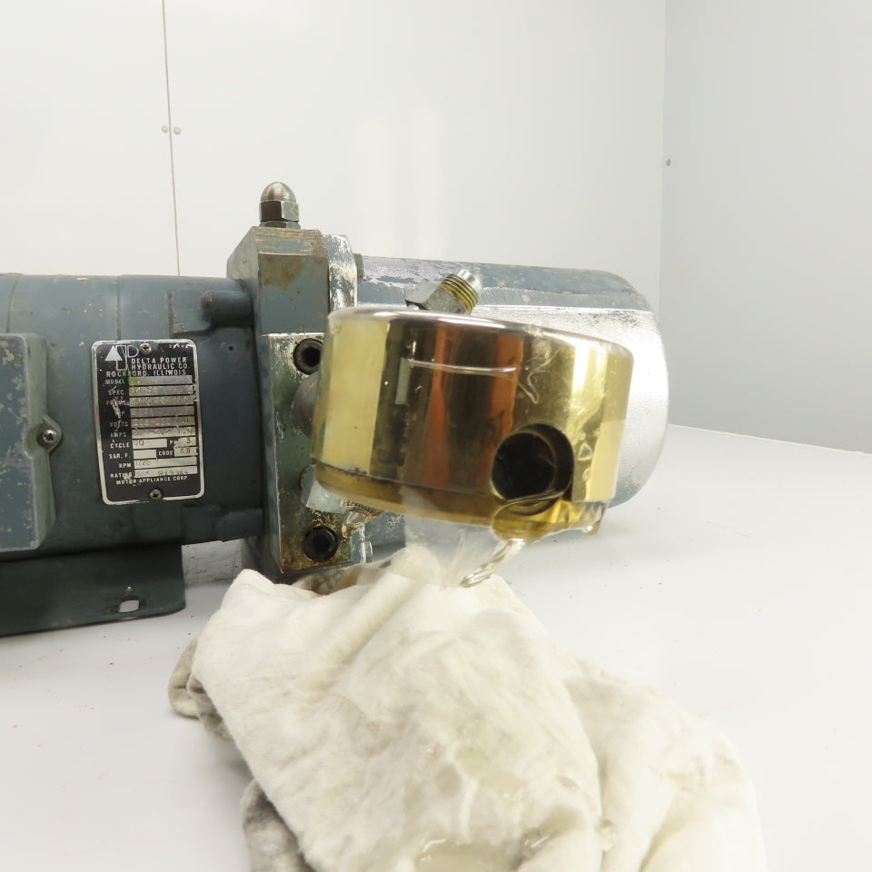 Delta Power 3/4HP Hydraulic Pump Unit 1725RPM 230/460V 3PH W/ Model B2 Pump