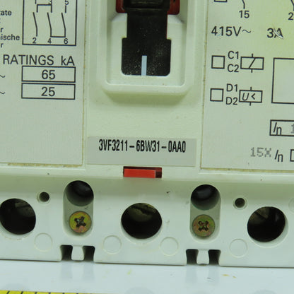 Siemens 3VF3211-6BW31-0AA0 160A 600V Molded Case Circuit Breaker