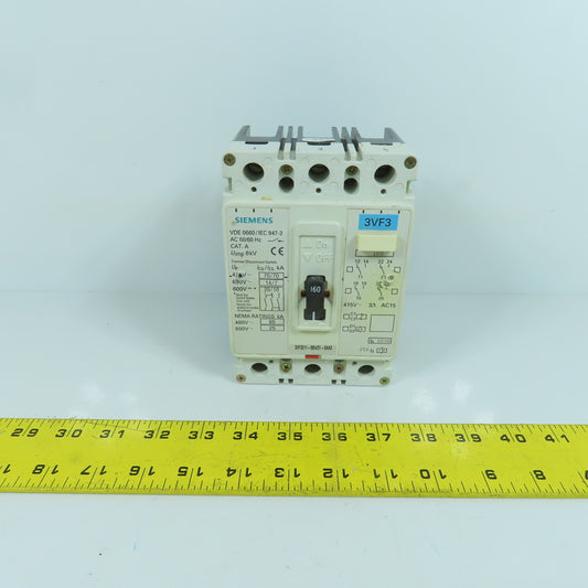 Siemens 3VF3211-6BW31-0AA0 160A 600V Molded Case Circuit Breaker