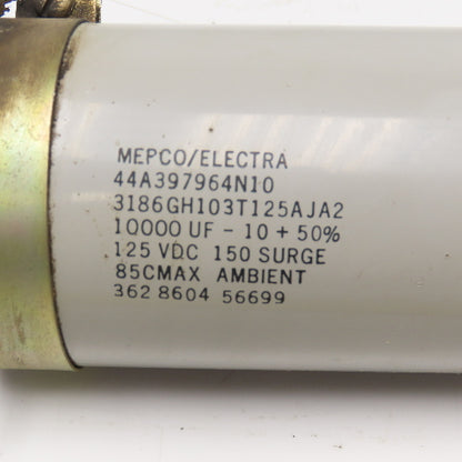 Mepco Electra 44B399210-001 10000 uF -10+50% 125VDC 150 Surge Capacitor
