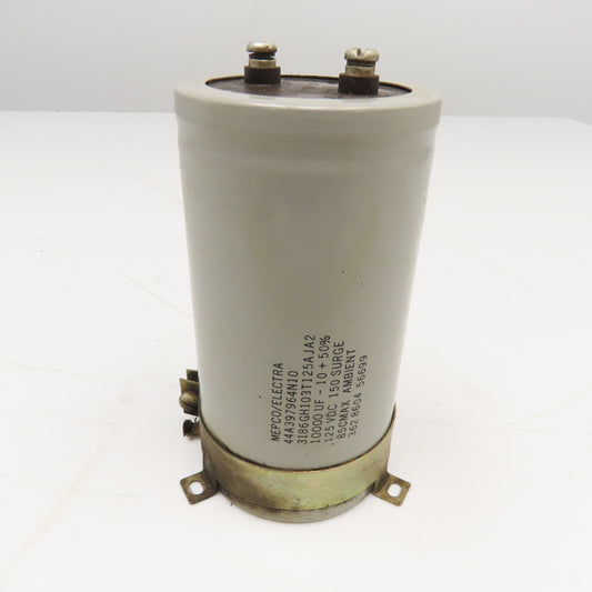 Mepco Electra 44B399210-001 10000 uF -10+50% 125VDC 150 Surge Capacitor