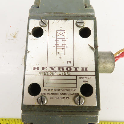 Rexroth 4WE10E4.1/N/5 Double Solenoid Hydraulic Directional Valve 120V Coil