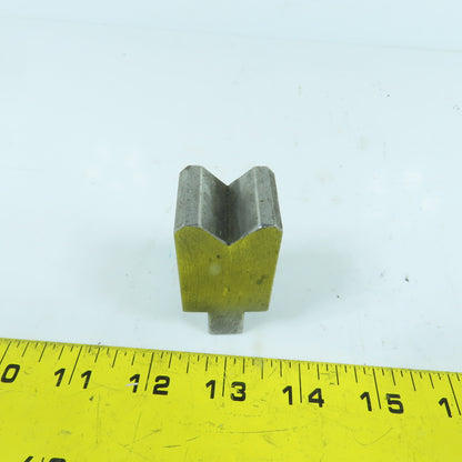 1" Press Brake Forming 90° V Angle Die Block 1/2" Tang 1.7" H 1-5/32" Thick