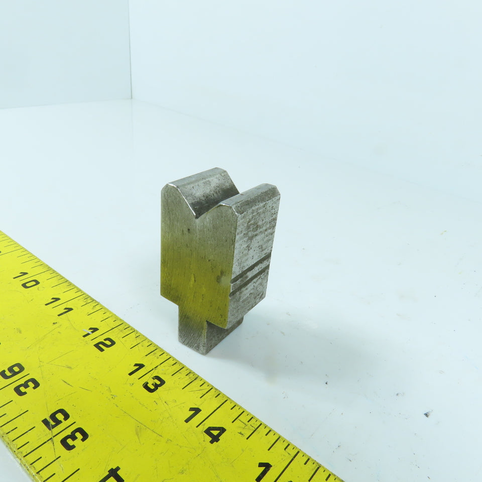 1" Press Brake Forming 90° V Angle Die Block 1/2" Tang 1.7" H 1-5/32" Thick