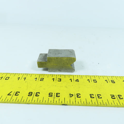1" Press Brake Forming 90° V Angle Die Block 1/2" Tang 1.7" H 1-5/32" Thick