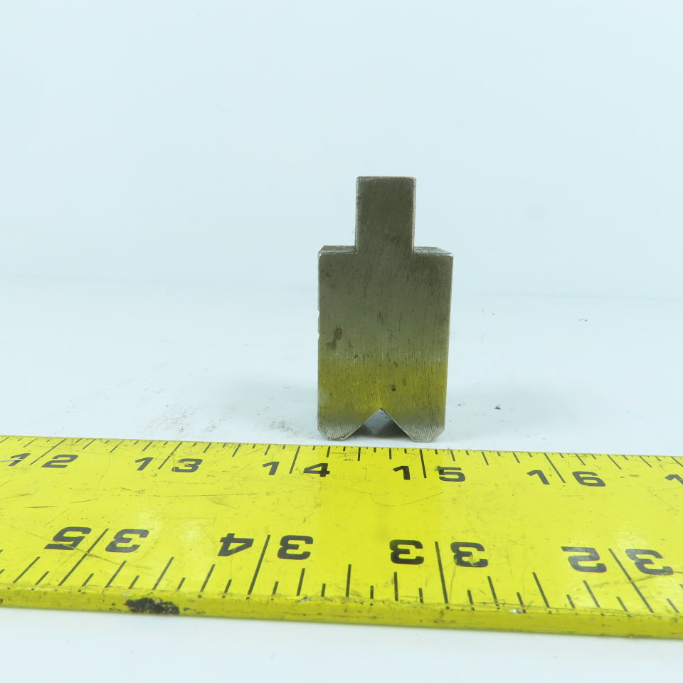 1" Press Brake Forming 90° V Angle Die Block 1/2" Tang 1.7" H 1-5/32" Thick