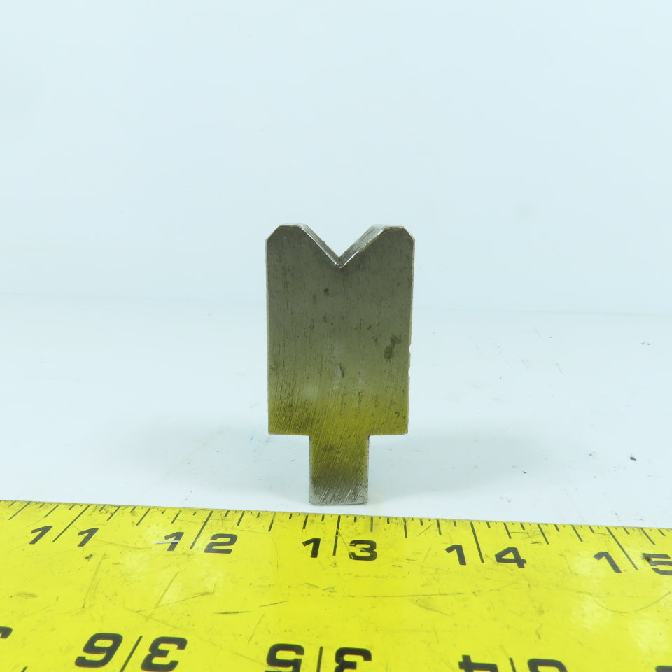 1" Press Brake Forming 90° V Angle Die Block 1/2" Tang 1.7" H 1-5/32" Thick