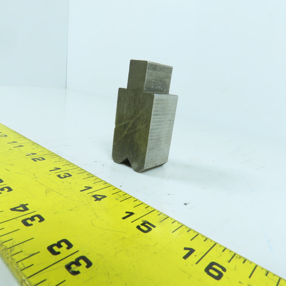 1" Press Brake Forming 90° V Angle Die Block 1/2" Tang 1.78" H 1" Thick