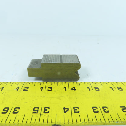 1" Press Brake Forming 90° V Angle Die Block 1/2" Tang 1.78" H 1" Thick