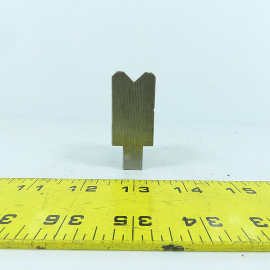 1-1/2" Press Brake Forming 90° V Angle Die Block 1/2" Tang 1.78" H 1" Thick