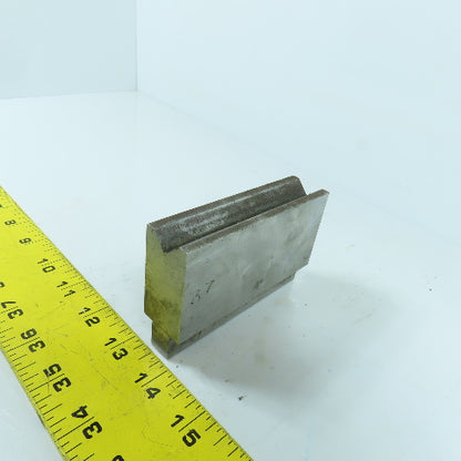 4" Press Brake Forming 90° V Angle Die Block 1/2" Tang 1.935" H 1" Thick