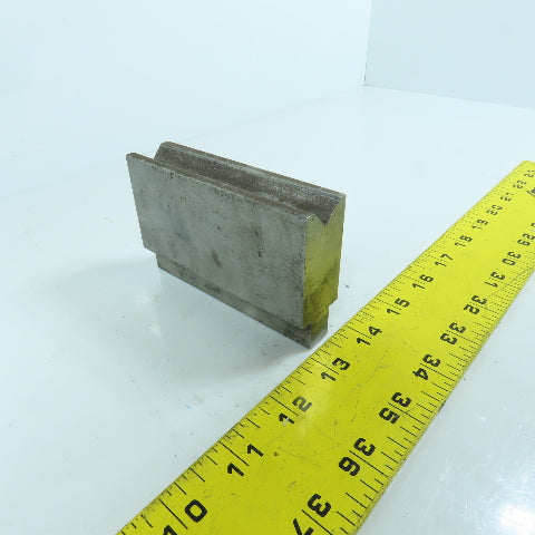 4" Press Brake Forming 90° V Angle Die Block 1/2" Tang 1.935" H 1" Thick