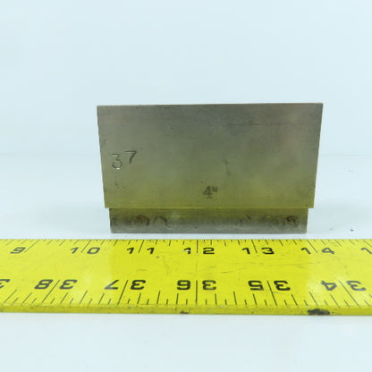 4" Press Brake Forming 90° V Angle Die Block 1/2" Tang 1.935" H 1" Thick