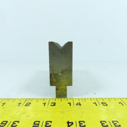 4" Press Brake Forming 90° V Angle Die Block 1/2" Tang 1.935" H 1" Thick