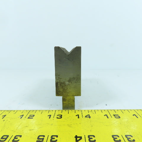 4" Press Brake Forming 90° V Angle Die Block 1/2" Tang 1.935" H 1" Thick