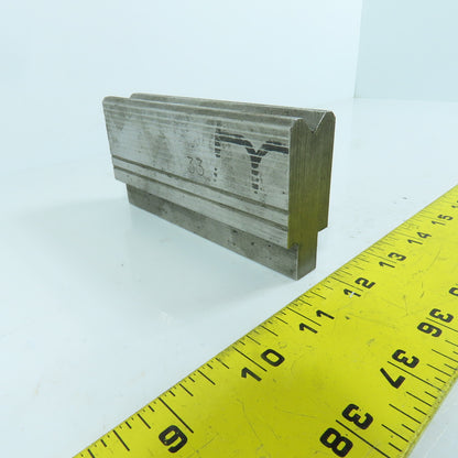 4-15/16" Press Brake Forming 90° V Angle Die Block 1/2" Tang 1.77" H 1" Thick