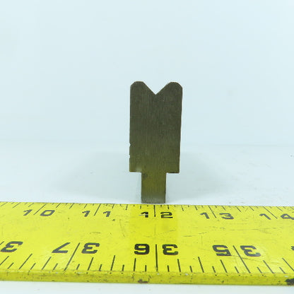 4-15/16" Press Brake Forming 90° V Angle Die Block 1/2" Tang 1.77" H 1" Thick