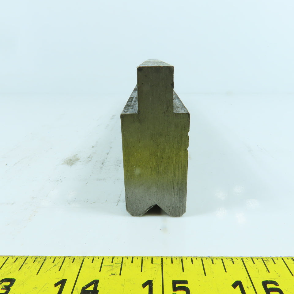 10" Press Brake Forming 90° V Angle Die Block 1" Thick 1-3/4" H 1/2" Tang