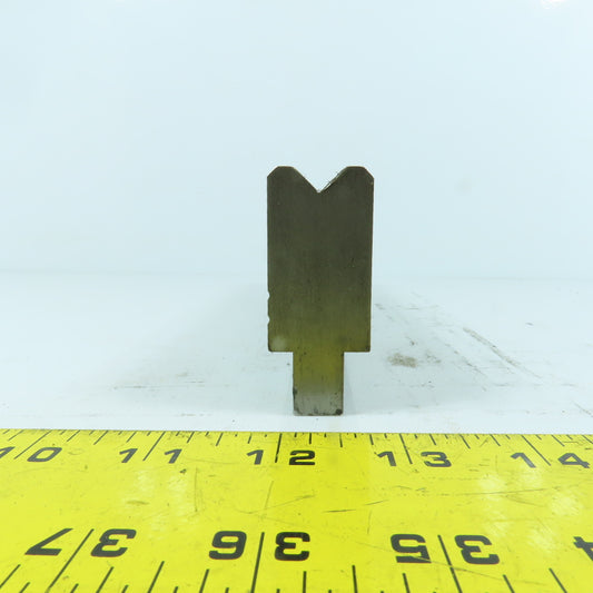 10" Press Brake Forming 90° V Angle Die Block 1" Thick 1-3/4" H 1/2" Tang