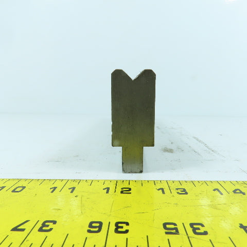 10" Press Brake Forming 90° V Angle Die Block 1" Thick 1-3/4" H 1/2" Tang