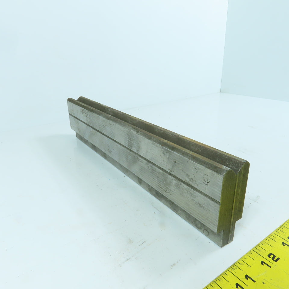 10-3/4" Press Brake Forming 90° V Angle Die Block 1" Thick 1-3/4" H 1/2" Tang