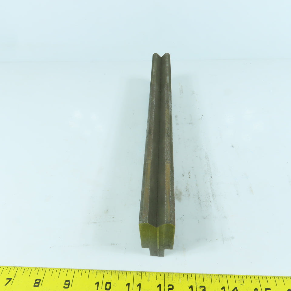 10-3/4" Press Brake Forming 90° V Angle Die Block 1" Thick 1-3/4" H 1/2" Tang