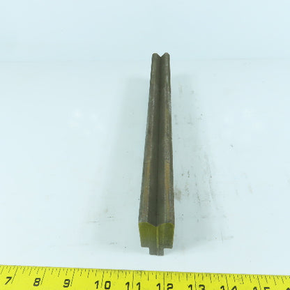10-3/4" Press Brake Forming 90° V Angle Die Block 1" Thick 1-3/4" H 1/2" Tang