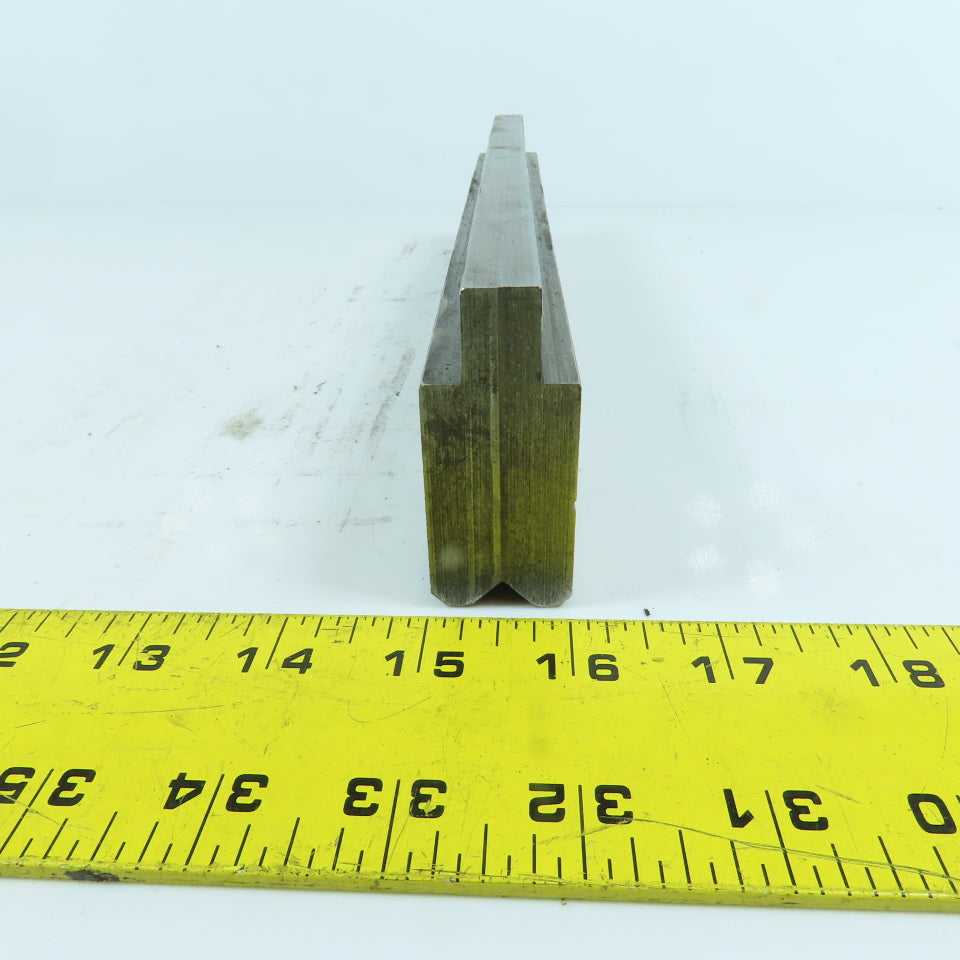 10-3/4" Press Brake Forming 90° V Angle Die Block 1" Thick 1-3/4" H 1/2" Tang