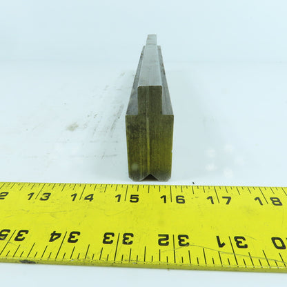 10-3/4" Press Brake Forming 90° V Angle Die Block 1" Thick 1-3/4" H 1/2" Tang