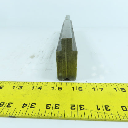 10-3/4" Press Brake Forming 90° V Angle Die Block 1" Thick 1-3/4" H 1/2" Tang