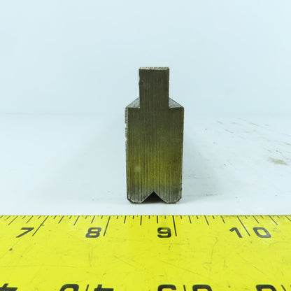 12-1/2" Press Brake Forming 90° V Angle Die Block 1" Thick 1-3/4" H 1/2" Tang