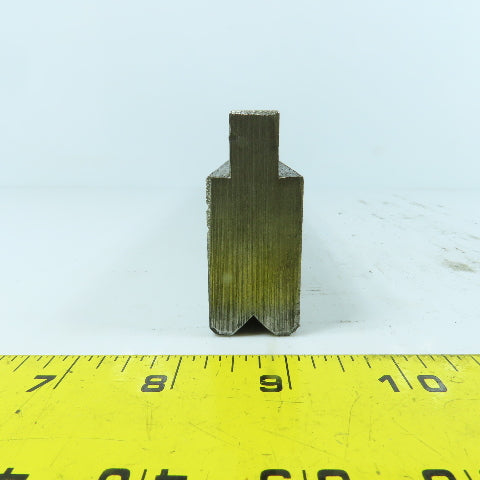 12-1/2" Press Brake Forming 90° V Angle Die Block 1" Thick 1-3/4" H 1/2" Tang