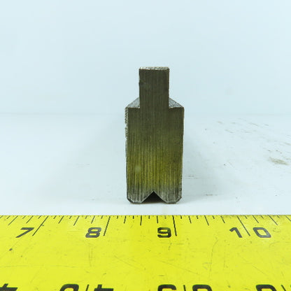 12-1/2" Press Brake Forming 90° V Angle Die Block 1" Thick 1-3/4" H 1/2" Tang