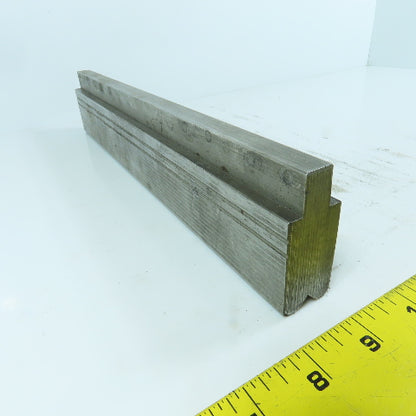 12-1/2" Press Brake Forming 90° V Angle Die Block 1" Thick 1-3/4" H 1/2" Tang